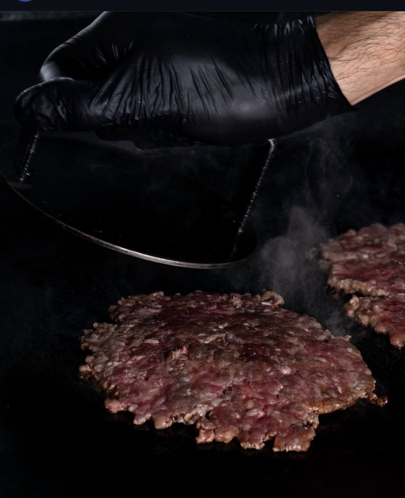 Medallón smasheado en la plancha